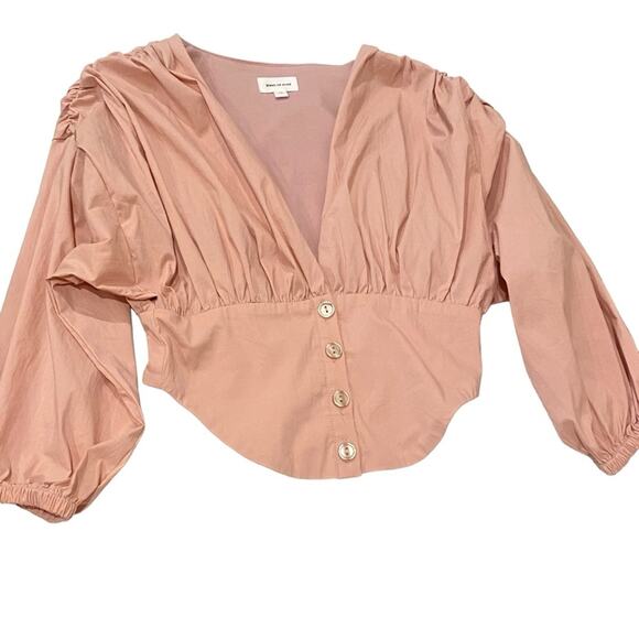 Revolve Song of Style Eunice Ruched Cinched Waist Corset Top in Blush XS - Picture 4 of 10